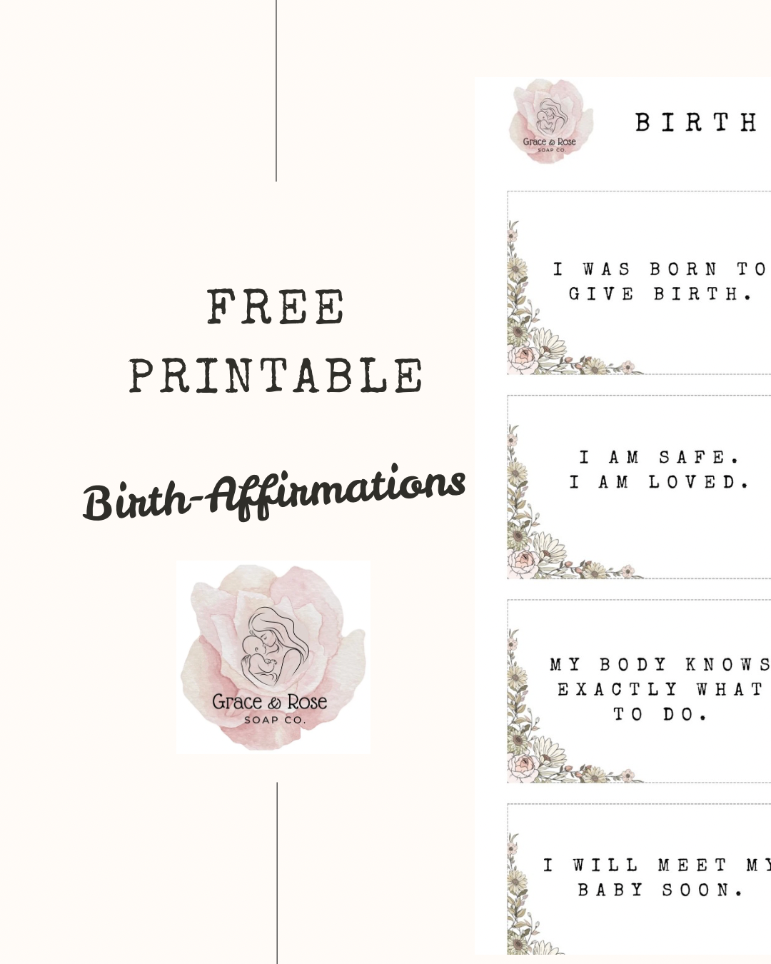 Free Printable Birth Affirmations